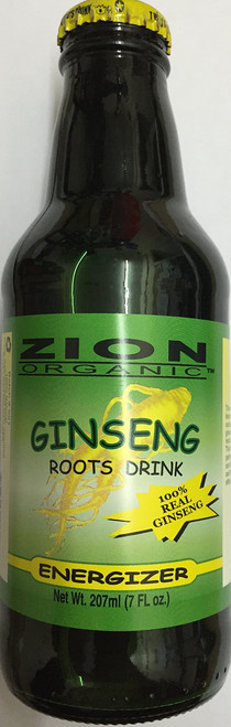 Zion Organic Ginseng Roots Drink 100% Real Ginseng 7 Fl Oz. With Jamacian Wood Roots by Zion