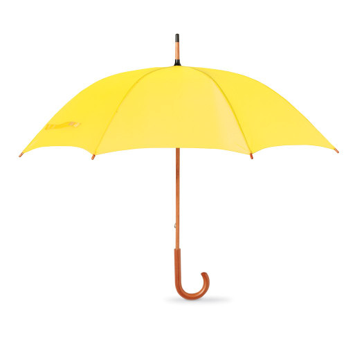 eBuyGB Classic Umbrella with Wooden Handle - Manual Opening Wedding Gentlemans Brolly (Yellow) eBuyGB Classic Umbrella with Wooden Handle - Manual Opening Wedding Gentlemans Brolly (Yellow)