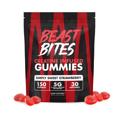 BEAST BITES - Creatine Infused Gummies - 5g Creapure Creatine Monohydrate Per Serving - NSF Certified for Sport - 30 Servings BEAST BITES - Creatine Infused Gummies - 5g Creapure Creatine Monohydrate Per Serving - NSF Certified for Sport - 30 Servings