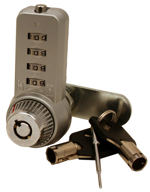 Combi-Cam 7432M Combination Cam Lock with Master Key Override, 0 7/8, Chrome (Model: 7432M & Keys)