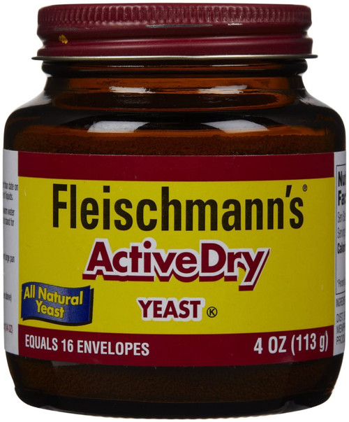 'Fleischmann's Active Dry Yeast, 4 Ounce Jar (Pack of 1)