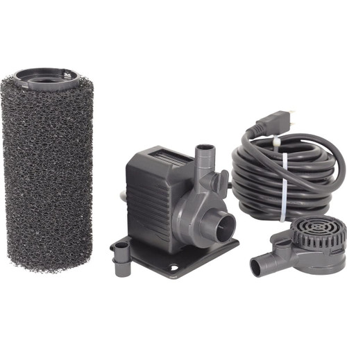 Spaces Places DP250/DP290 250 GPH Submersible Small Sponge Filter Pump for Indoor/Outdoor Ponds, Fountains, Water Gardens, Black