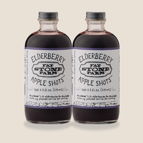 Fat Stone Farm Elderberry Apple Shots 2x 9.3 fl. oz bottles (New) Fat Stone Farm Elderberry Apple Shots 2x 9.3 fl. oz bottles (New)