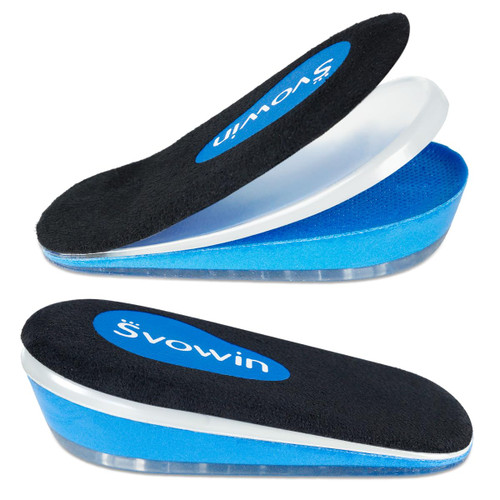 Svowin 3 Layers Adjustable Heel Wedge Lift for Leg Length Discrepancies, Height Increase Insoles for Heel Pain, Achilles Tendonitis, Gel Shoe Heel Cushions Cups for Men and Wowen(Large) Svowin 3 Layers Adjustable Heel Wedge Lift for Leg Length Discrepancies, Height Increase Insoles for Heel Pain, Achilles Tendonitis, Gel Shoe Heel Cushions Cups for Men and Wowen(Large)