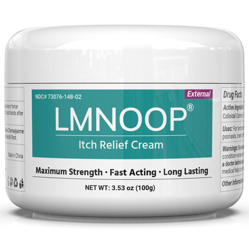 LMNOOP Anti Itch Cream, Extra Strength Itch Relief for Rash, Eczema, Poison Ivy, Psoriasis, Dermatitis, Seasonal Changes, Long Lasting Relief for Dry Itchy Skin, 3.53 OZ
