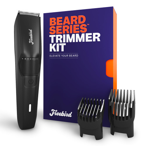 Freebird BeardSeries Trimmer for Men - Ultra Sharp Beard Trimmer with Precision Dial, Stainless Steel Blades, 40 Length Settings, Cordless & Rechargeable, for Beard, Hair, Body, & Intimate Grooming