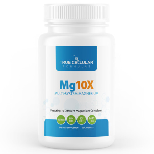 True Cellular Formulas Mg10X Multi-System Magnesium | Supplement to Support Sleep - 60 Capsules | Enhanced Sleep, Immune System & Metabolic Support | Includes Magnesium Glycinate, Citrate and More