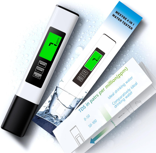 2025 All-New 4 in 1 Tds Meter Digital Water Tester - Accurate and Reliable TDS EC & Temp(°C,°F) Meter - 0-9999ppm - Professional Testing for Drinking Water, RO/DI System, Aquariums etc