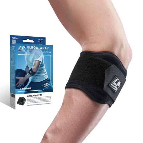 LP SUPPORT 751CA Elbow Brace Strap- Golf and Tennis Elbow Brace for Men & Women - Wrap Band for Workout, Weightlifting and Golf, for Tendon Pain Relief and Sports Injury Recovery (1-Pack)