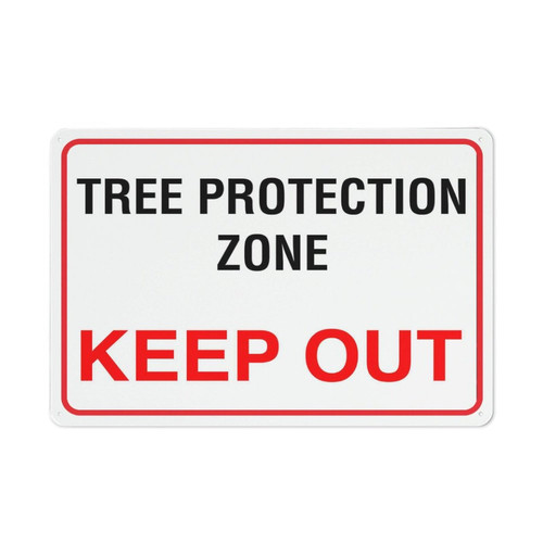 Puhayexi Tree Protection Zone Keep Out Sign 12X8 Inch Aluminum Uv Ink Printed For House And Business