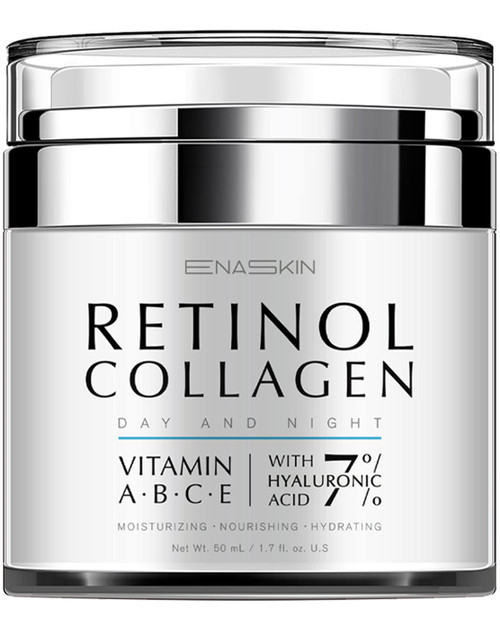 EnaSkin Retinol Cream for Wrinkles: Face Neck Collagen Cream for Tightening Skin - Anti Aging Facial Moisturizer Day and Night for Women and Men 1.7 Fl OZ