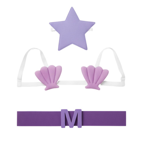 Cosplaya Shell Bra Mask and Elastic M Belt Set - Adult Women Men Halloween Costume Man Adult Costumes Cosplay, M-L