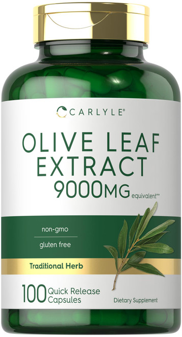 Carlyle Olive Leaf Extract Capsules | 100 Count | Non-GMO, Gluten Free | High Potency Supplement