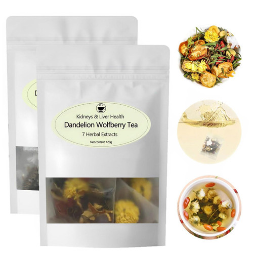 Dandelion Wolfberry Tea - Supports Kidneys & Liver Health with a Natural Blend of Seven Herbal Ingredients, 2Bag(24pcs) Dandelion Wolfberry Tea - Supports Kidneys & Liver Health with a Natural Blend of Seven Herbal Ingredients, 2Bag(24pcs)