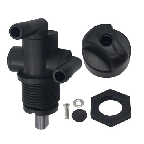 2 Way Fuel Shut off Valve Fits For 2004 2005 Polaris Sportsman 400 500 600 700 7052159 with Knob NUT