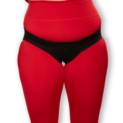 Femme Jock Pelvic Support Belt for Women | Pregnancy & Postpartum Uterus Girdle | SPD, Bladder Support, Vulvar Varicosities Relief | Low Waist - Black (Large - Brief size 28 fits waist up to 34 inches)