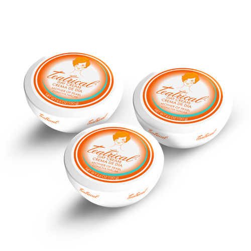 TEATRICAL Facial Day Cream Mother of Pearl 4.6 Oz - Fades Dark Discolorations & Restores Radiance (Pack of 3)