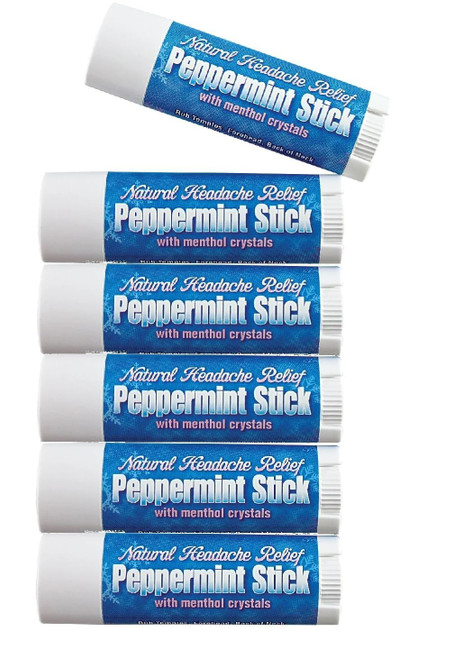 6 Pack Peppermint Sticks Menthol Crystals Rosemary Headache Relief Peppermint Stick