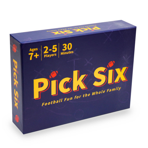Pick Six – The Ultimate Football Themed Card Game! Strategic Card Game for Kids and Adults. Great for Parties and Game Nights. 2-5 Players, Ages 7+.