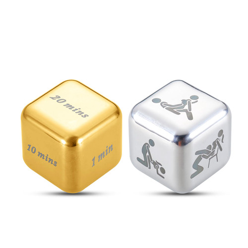 2 PCS Valentines Day Date Night Gifts for Couples Naughty Dice for Him Her Boyfriend Girlfriend Anniversary Steel Gifts for Husband Wife Bride Groom Wedding Engagement Christmas Birthday for Women Men