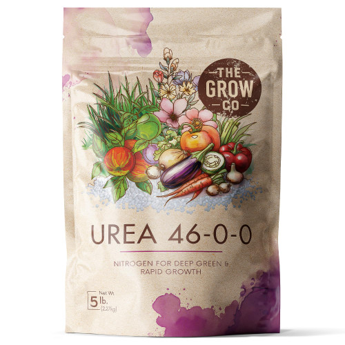 5 lb. Urea Fertilizer 46-0-0, High Nitrogen Fertilizer for Plants, Ideal Plant Food Nitrogen for Grass, Vegetable, Fruits, and Flowers - Promotes Greener Plant Color and Vibrant, Lush Growth