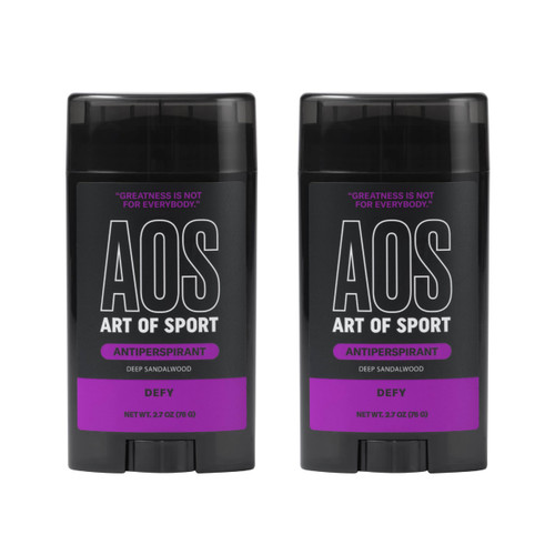 Art of Sport Men’s Antiperspirant, Sandalwood, Made with Natural Botanicals, Made for Athletes, Defy Scent, 2.7 Ounce (Pack of 2)
