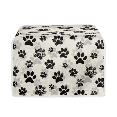 Kathyboom Dog Paw Toaster Covers 4 Slice Small Kitchen Appliance Anti Dust Cover, Bread Maker Dust Cover for Most Standard Toasters Oven
