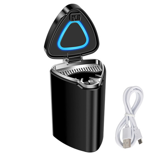 Rechargeable Car Ashtray with Lid, Removable Car Portable Ash tray with LED Light, USB Line