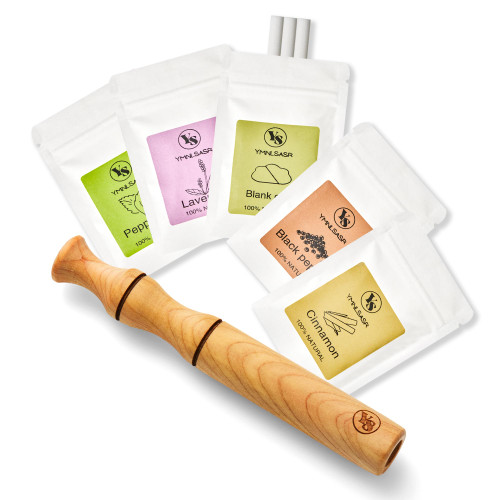 Quit Smoking Inhaler, Aromatherapy Inhaler Stick for Essential Oil, Wooden Smokeless Aromatherapy Diffuser to Help Naturally Stop Smoking,Oral Fixation Relief,Calm Anxiety