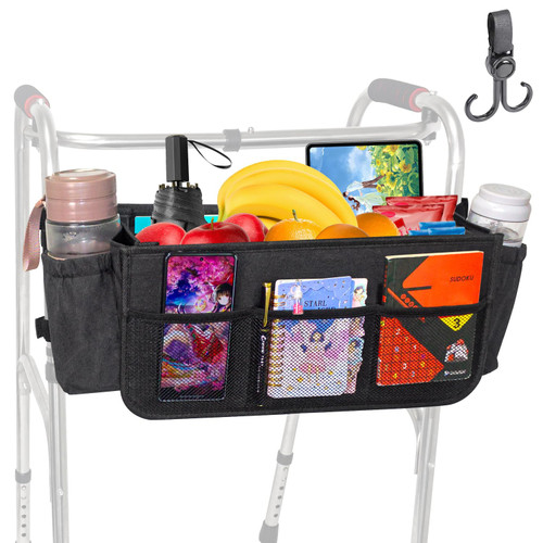 Upgrade Walker Basket Walker Bag Water Cup Holder,Foldable Walker Storage Bag Big Capacity,Side Walker Bag For Walker,Walker Side Access Bag Organizer Pouch Tote Upgrade Walker Basket Walker Bag Water Cup Holder,Foldable Walker Storage Bag Big Capacity,Side Walker Bag For Walker,Walker Side Access Bag Organizer Pouch Tote