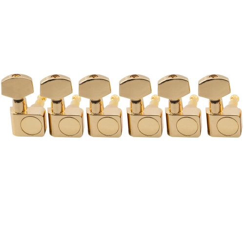 Musiclily Pro 6 inline 2-pins Sealed Guitar Tuners String Tuning Pegs Keys Machine Heads Set for Fender Strat Stratocaster/Tele Telecaster Electric Guitar, Gold Musiclily Pro 6 inline 2-pins Sealed Guitar Tuners String Tuning Pegs Keys Machine Heads Set for Fender Strat Stratocaster/Tele Telecaster Electric Guitar, Gold