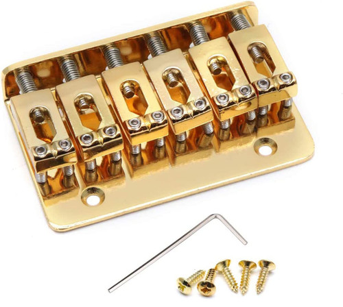 TUOREN Gold Top Load Guitar Hardtail Bridge Tailpiece Set For 6 String Tele Strat Style Electric Guitar Replacement Parts TUOREN Gold Top Load Guitar Hardtail Bridge Tailpiece Set For 6 String Tele Strat Style Electric Guitar Replacement Parts