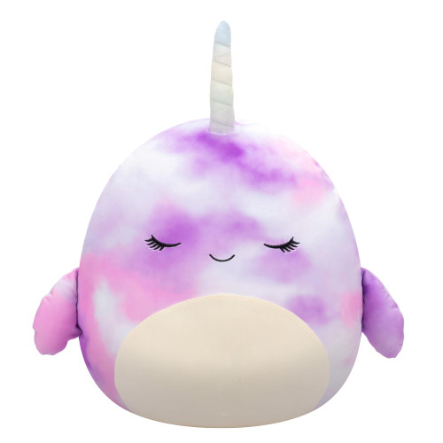 Squishmallows Original 20-Inch Nabila Purple Tie-Dye Narwhal - Official Jazwares Jumbo Plush