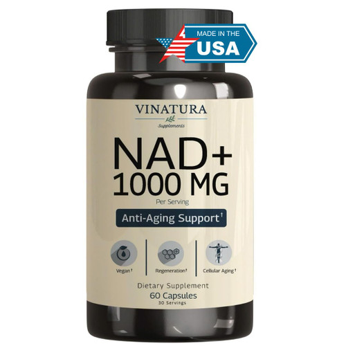 VINATURA NAD Supplement 1000mg - Pure NAD Supplement for Anti-Aging VINATURA NAD Supplement 1000mg - Pure NAD Supplement for Anti-Aging