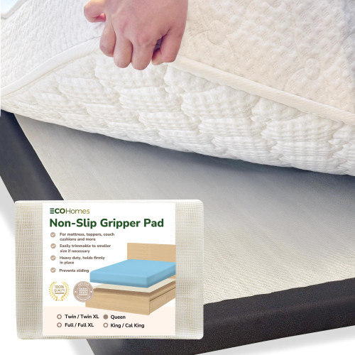 ECOHomes Non Slip Mattress Gripper Pad Stop Mattress, Keep Topper from Sliding - Anti Slip Grip Pads Holder Stop Couch Cushion, Sofa Cushions, Patio & Furniture to Prevent Sliding (Queen) ECOHomes Non Slip Mattress Gripper Pad Stop Mattress, Keep Topper from Sliding - Anti Slip Grip Pads Holder Stop Couch Cushion, Sofa Cushions, Patio & Furniture to Prevent Sliding (Queen)