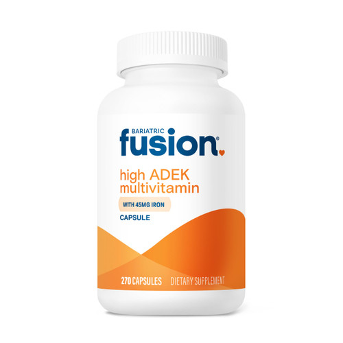 Bariatric Fusion High ADEK Multivitamin Capsule with 45mg Iron | Multi for Duodenal Switch Surgery Patients | Easy to Swallow Vitamin | 270 Capsules | 3 Month Supply