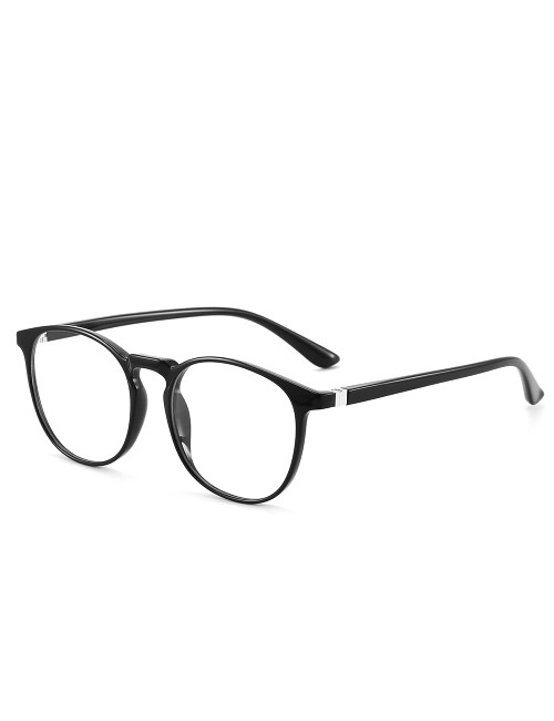 CNLO Blue Light Blocking Glasses,Computer Glasses,Anti Eyestrain, Lightweight Frame Eyeglasses Men/Women (leisure time, BLACK)