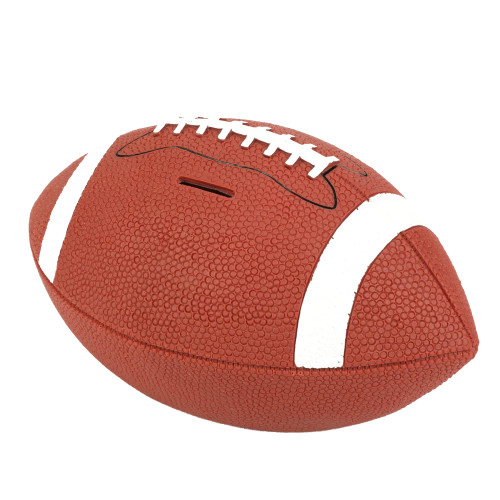 H&W Football Piggy Bank for Boys, Shatterproof Rugby Sports Themed Coin Bank, Large Size, Super Bowl Gift for Kids