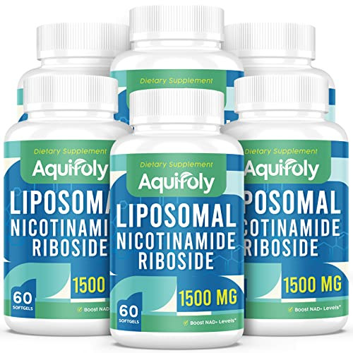Aquifoly Liposomal Nicotinamide Riboside Supplement 2000 mg with TMG and Pterostilbene for Maximum Absorption, Superior to NAD, Boosting NAD+, Cellular Energy, and Age Defense, 360 Softgels