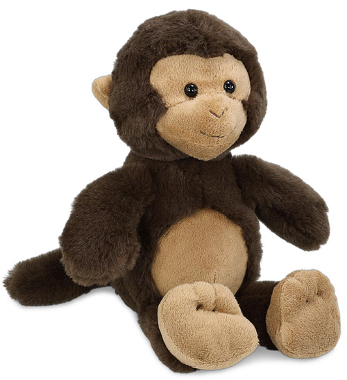 DolliBu Monkey Plush - Super Soft Stuffed Animal, Cute Brown Wildlife Plush, Adorable Fluffy Stuffed Toy for Boys and Girls, Stuffed Zoo Animal Gift for Babies, Kids, Adults - 9 Inch