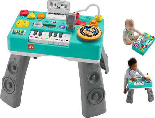 Fisher-Price Baby & Toddler Toy Laugh & Learn Mix & Learn DJ Table with Music Lights & Activities for Developmental Play Infants Ages 6+ Months