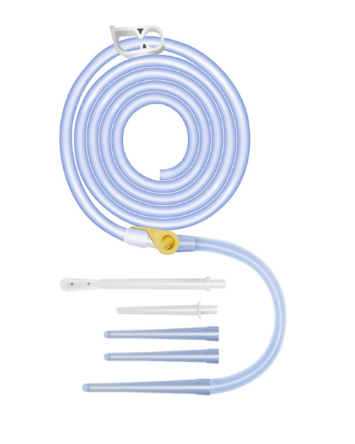 TEMONTIAN Enema Hose Replacement Kit for Enema Bag and Enema Bucket，Coffee Enema Nozzles，Silicone Enema Tube Kit