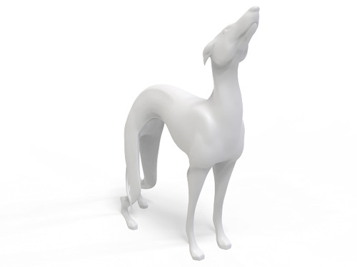 White Greyhound Miniature/Pat the Dog Figurine/Friends Merch Replica Gift/Pop Culture Desk Decor/Gift