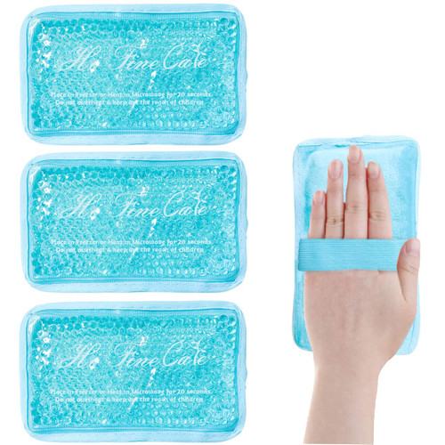 Ice Pack, Hot or Cold Pack Gel Bead Cooling Pad, Reusable for Injuries Medical Health, Swelling and Pain Relief, Tired Eyes, Child Injury, Headache, Sinus Relief 3PCS (Sky BIUE)