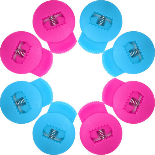 AliBall Glove Locks Baseball, Glove Lace Locks 8 Pack, Never Need Thying Knots Again, Fits All Baseball and Softball Gloves (Pink-Sky Blue)