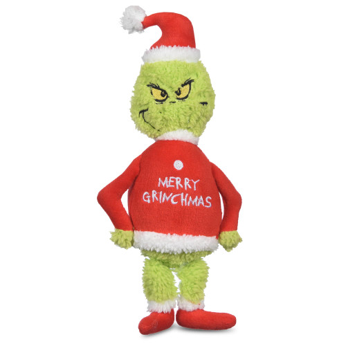Dr. Seuss: Holiday Merry Grinchmas Grinch Plush Squeaker Toy- 9"