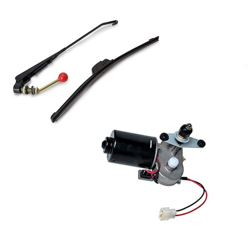 Lirinsegie Most UTV Electric Windshield Wiper Motor Kit Replacement for Polaris Ranger RZR 800 900 Ka-wasaki Can Am of Manual Windshield Wiper(with Motor)