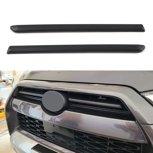Matte Black Front Center Grille Inserts Cover Trim Replace for 2020 2021 2022 2023 2024 Toyota 4Runner Accessories (Matte Black)