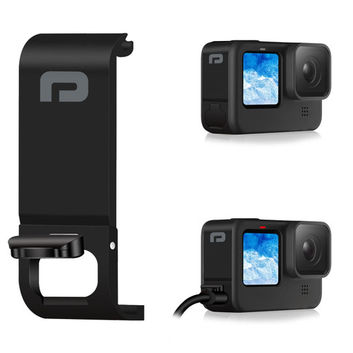 ParaPace Replacement Side Door for GoPro Hero 13/12/11/10/9 Black,Dustproof Pass Through Battery Cover Type-C USB Charging Port Repair Part Camera Accessories
