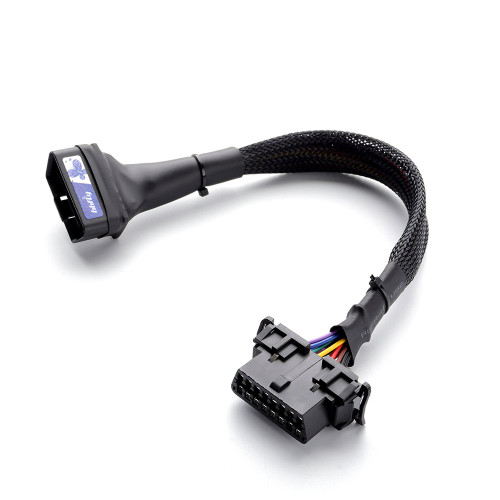 OBD2 Extension Cable, bbfly-A15 Flat Ribbon Cable Full 16pin OBDII Female to Male Cable 1FT/30CM